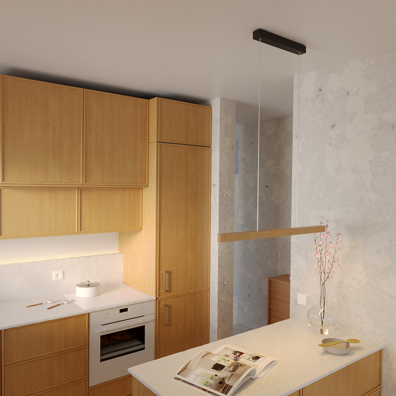 Lampa wisząca Teo drewno LED Tk Lighting - 12