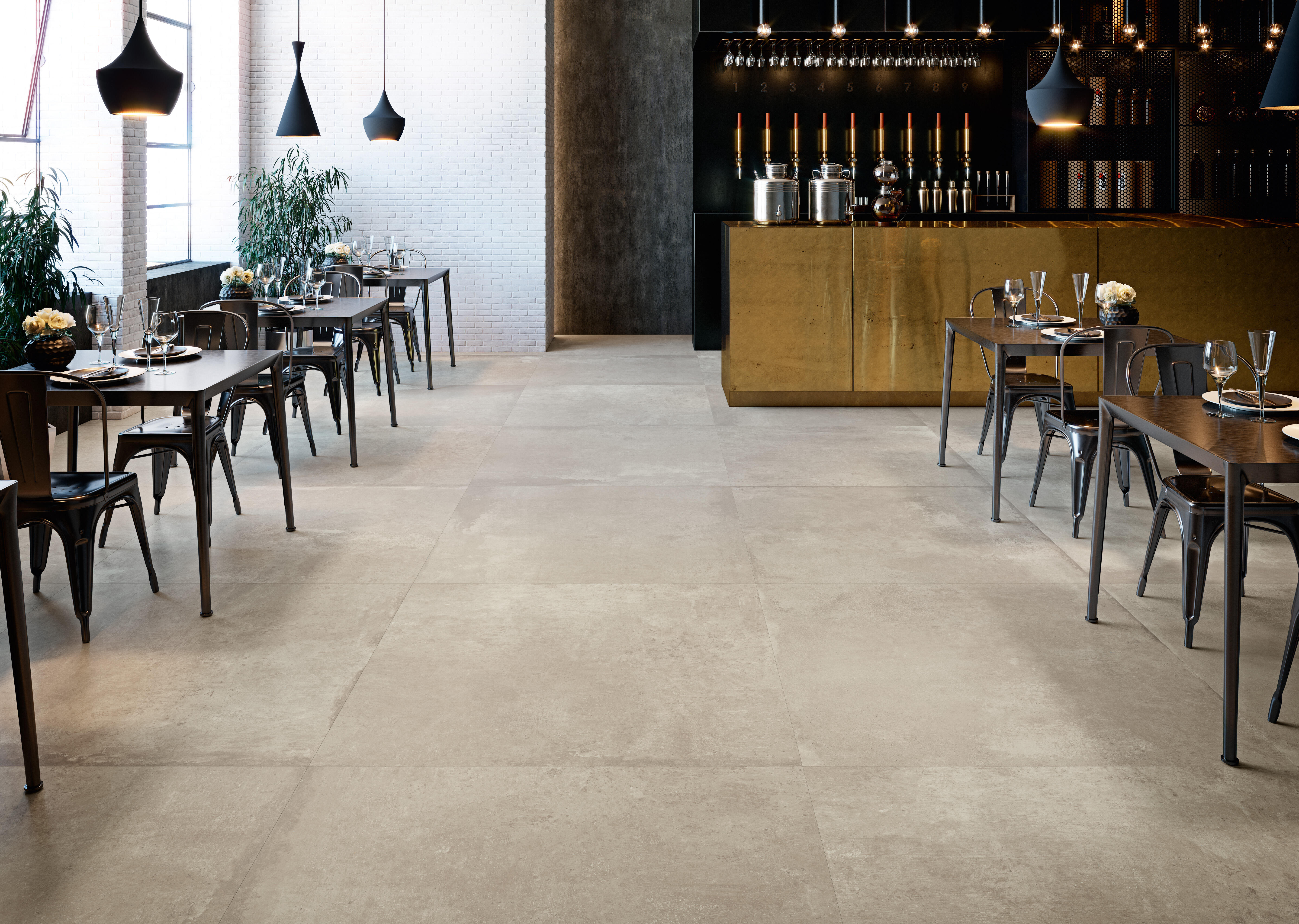 Suelo porcelánico moma efecto piedra arena 60x120 cm c1 grespania