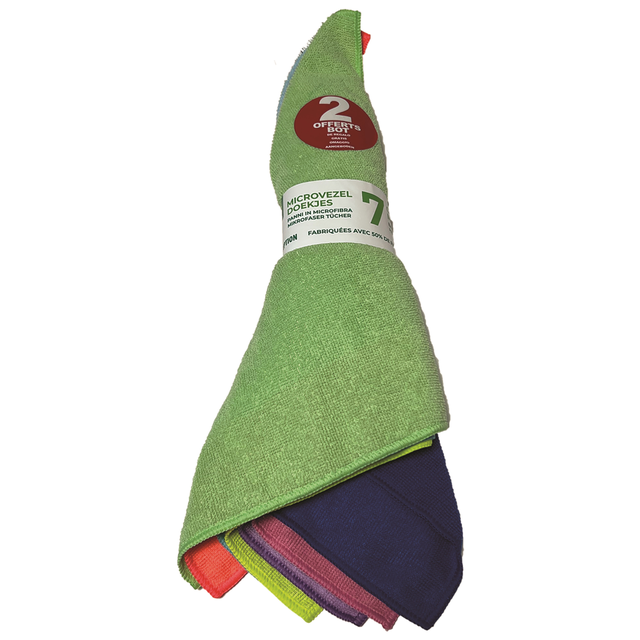 7 Panos de microfibra reciclado em 7 cores