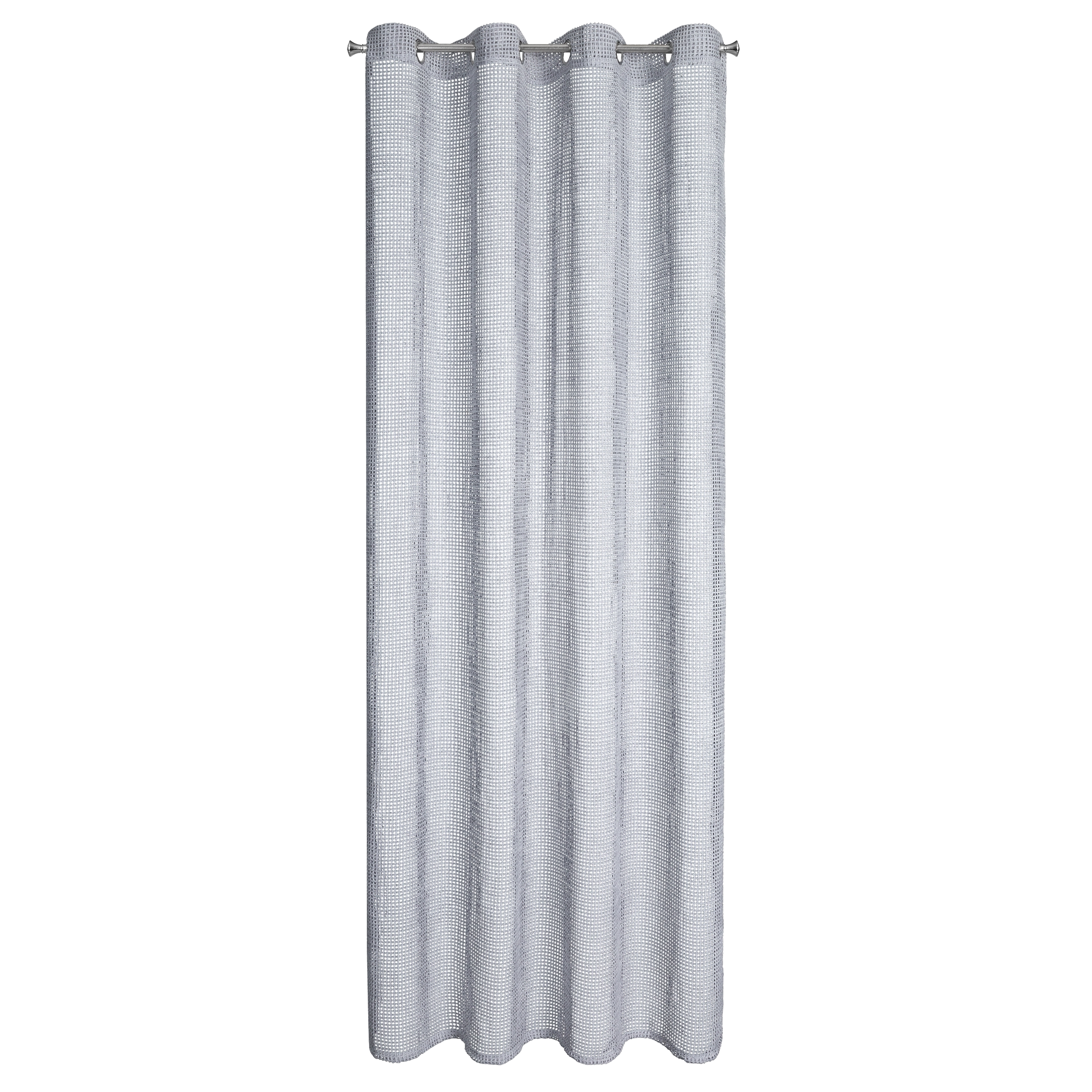Firana na przelotkach Neli 140 x 250 cm szaro-srebrna