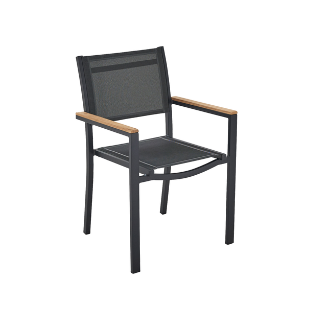 Sillón de jardín sin cojín de aluminio Persea gris