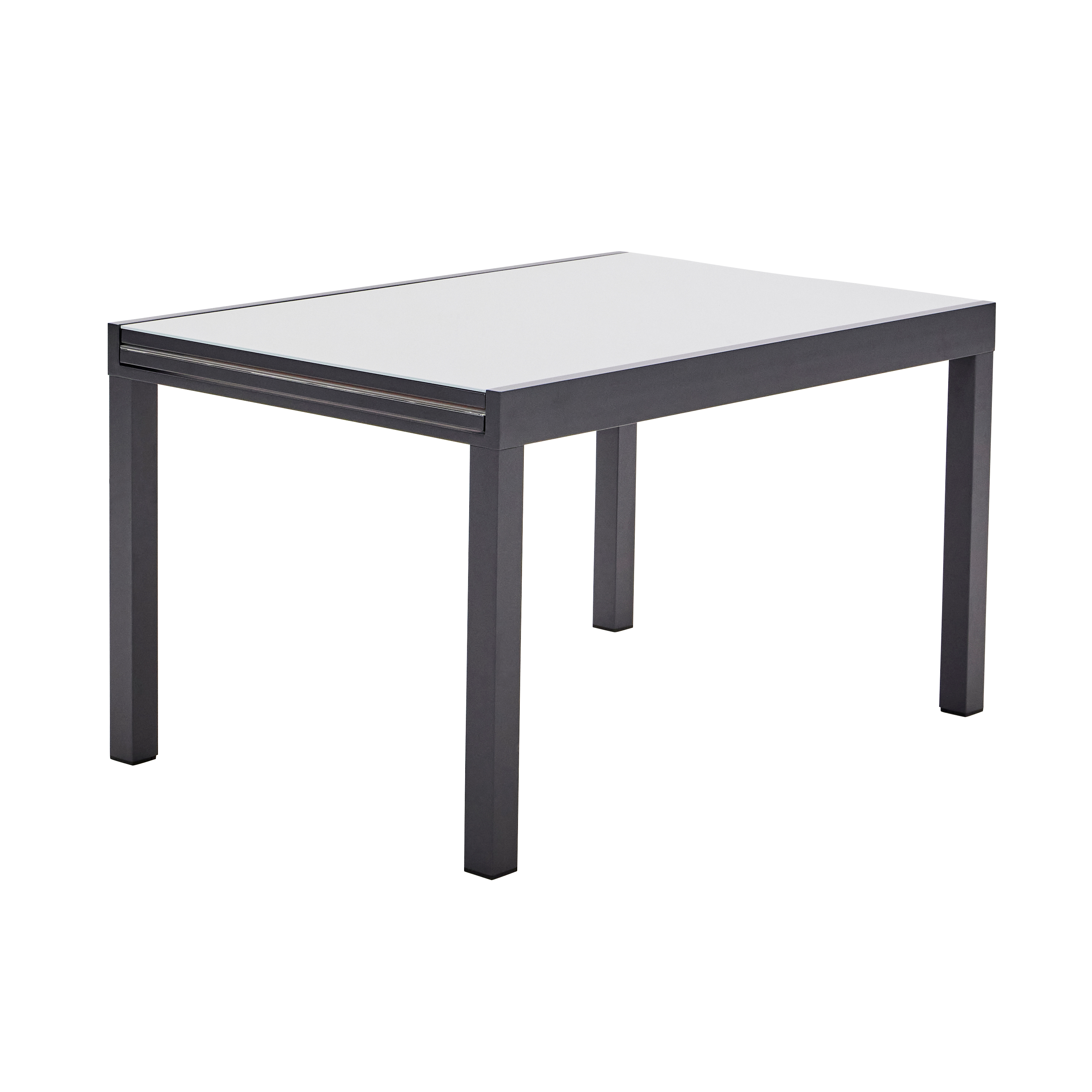 Mesa de jardín extensible de aluminio Lyra gris de 135/270x75.5 cm - 4