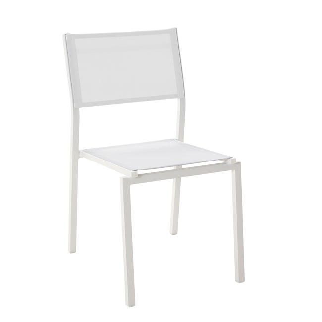 Chaise Lyra en Tissu Blanc