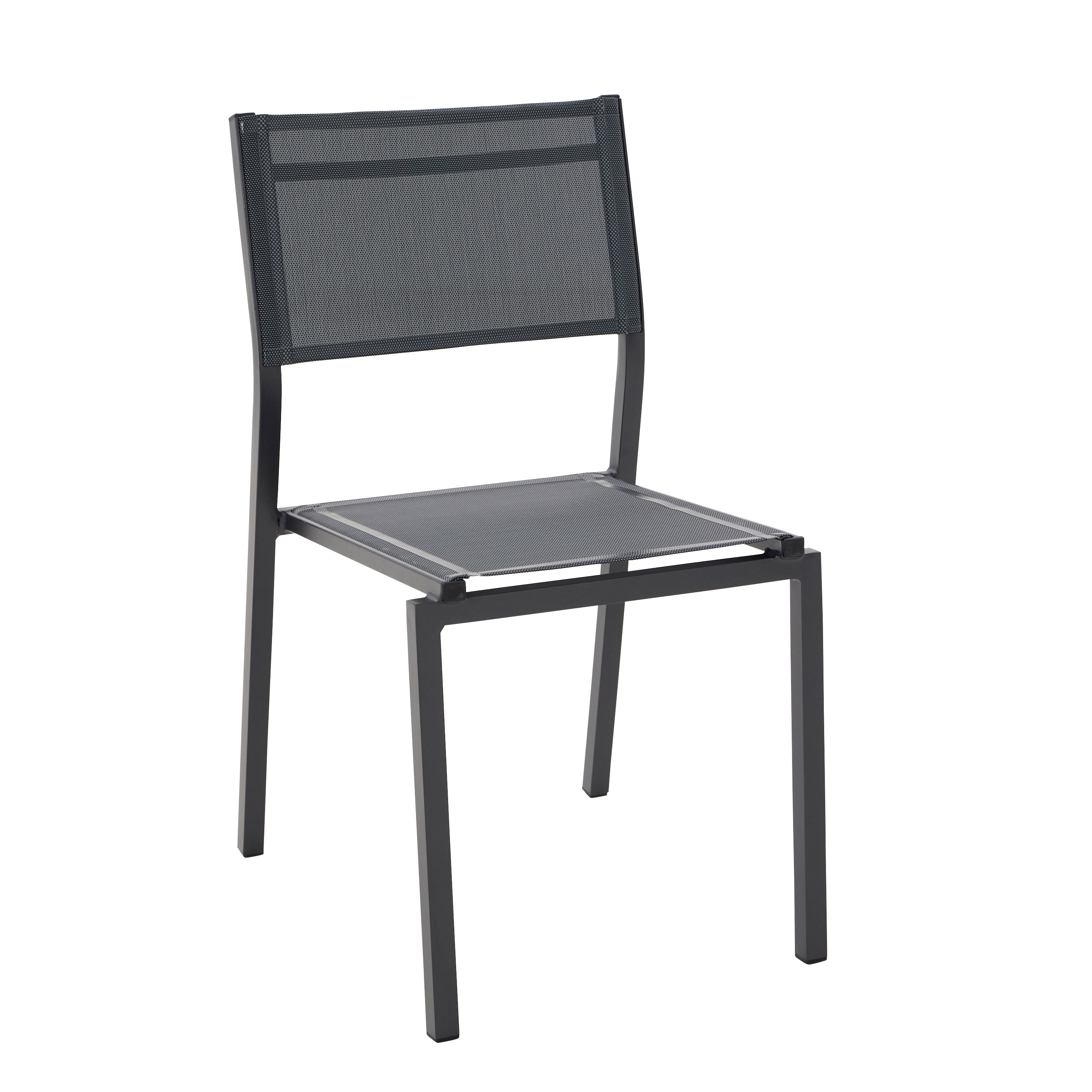 Silla de jardín sin cojín de aluminio lyra gris