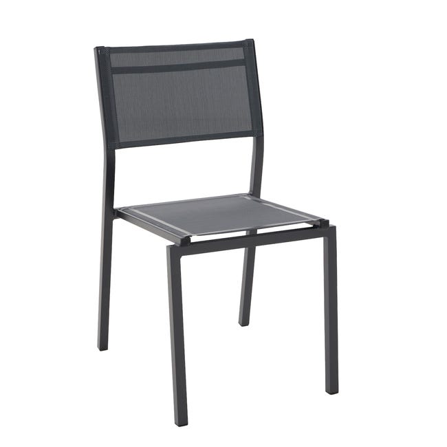 Chaise NATERIAL Lyra en Tissu Noir