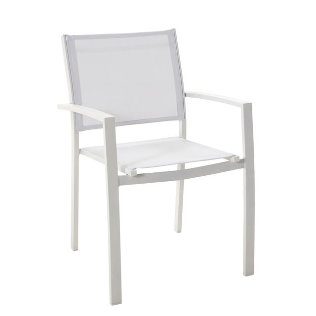Sillón de jardín sin cojín de aluminio Lyra blanco