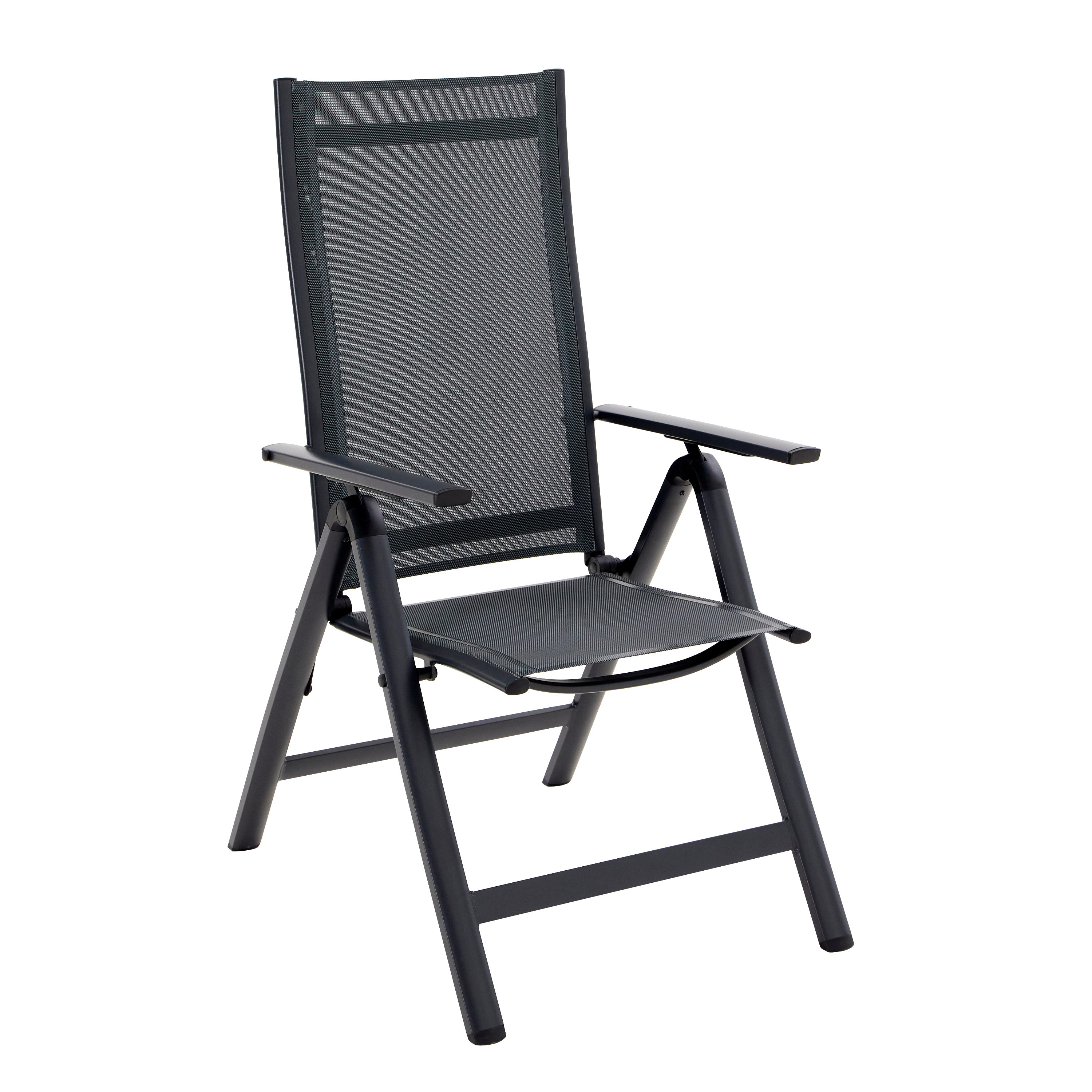 Krzesło ogrodowe Odyssea 2 szt. antracytowe aluminiowe Naterial