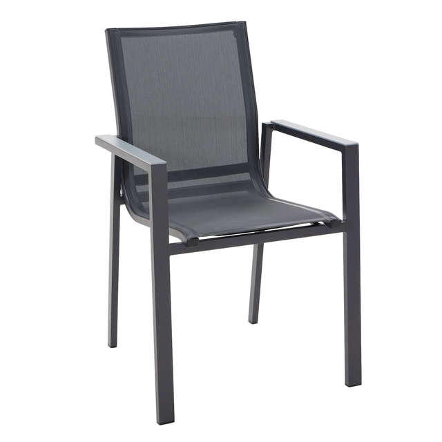 Krzesło ogrodowe Odyssea Gamma antracytowe aluminiowe Naterial