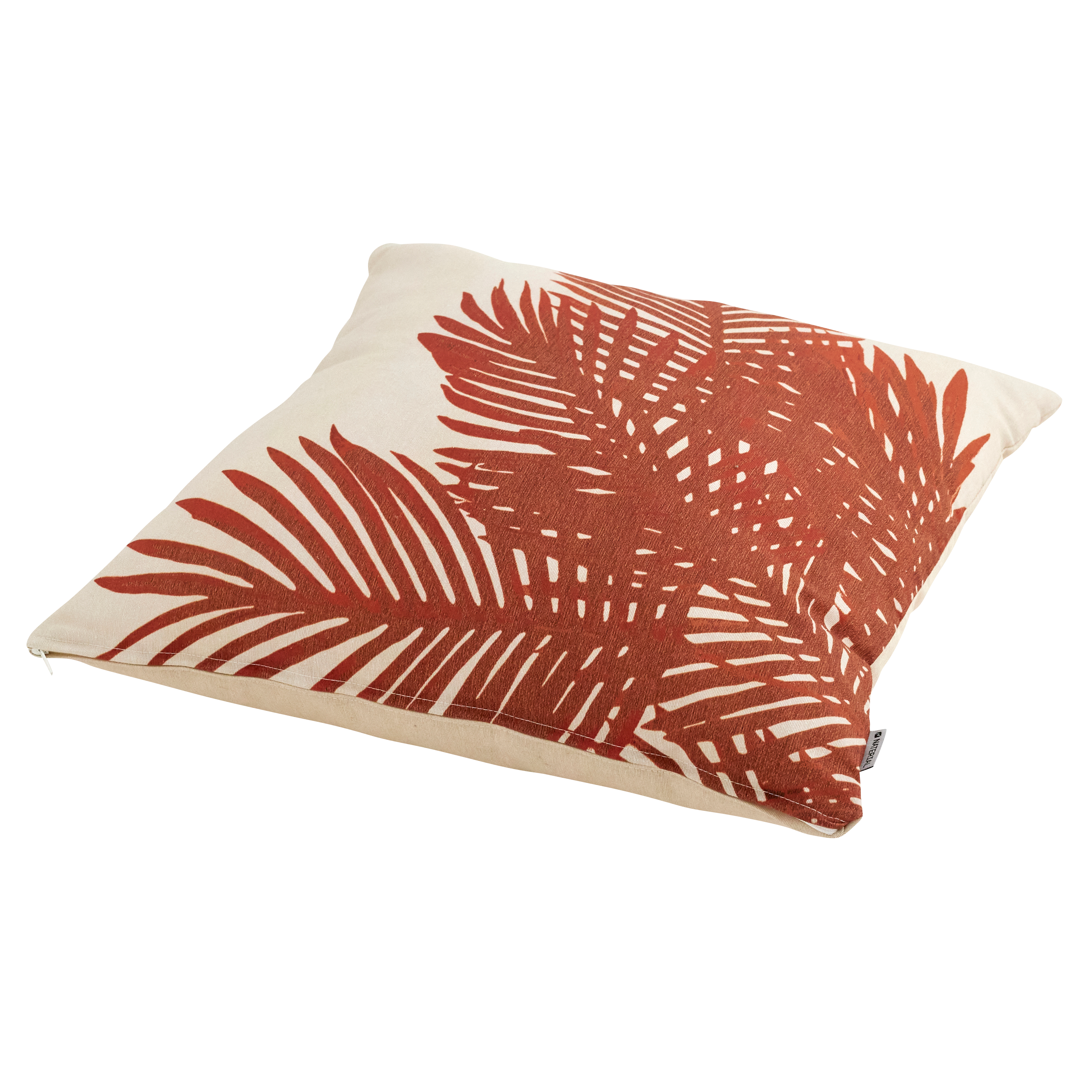 Cuscino da esterno decorativo in cotone e poliestere arancione e bianco 45 x 45 x Sp 3 cm - 6