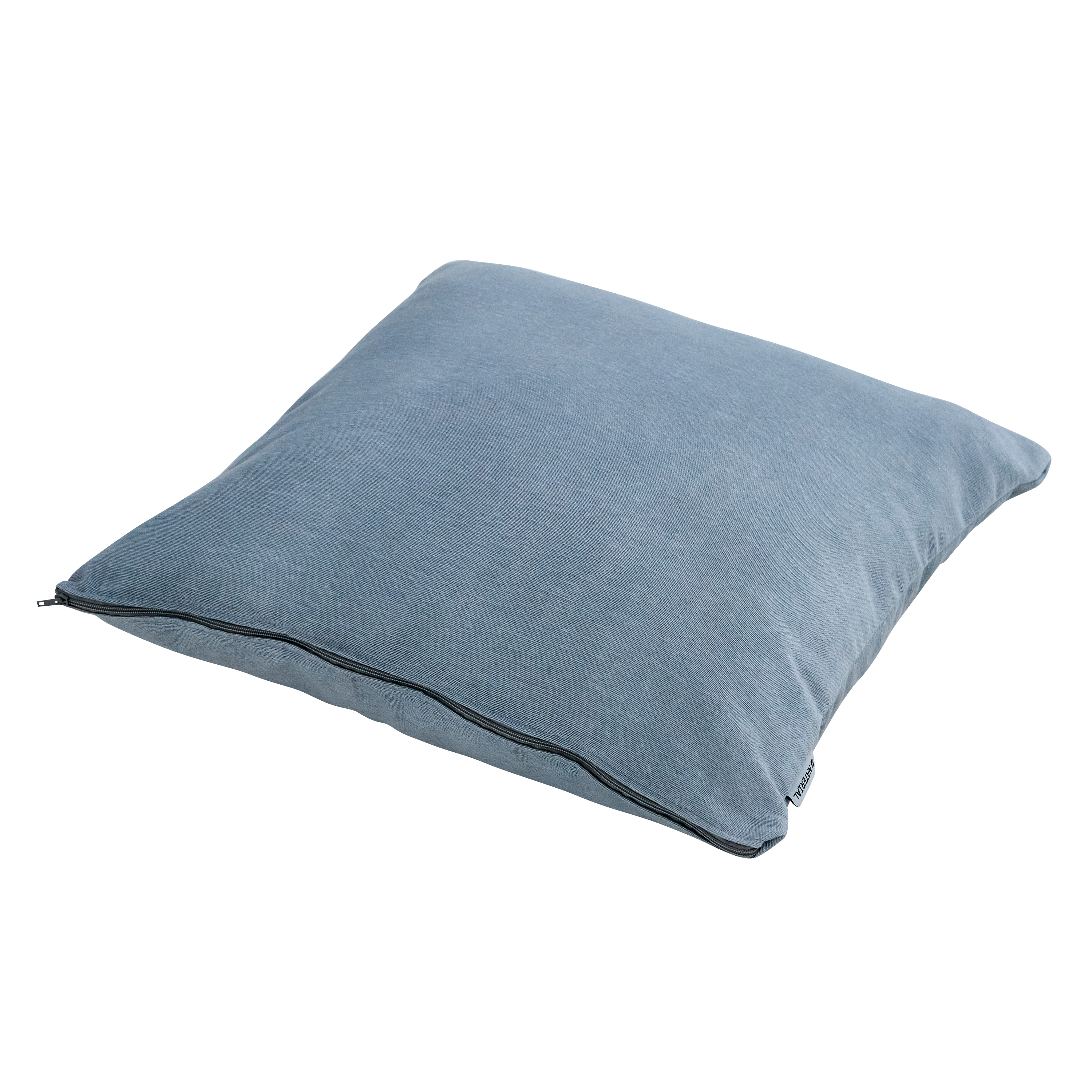 Almofada quadrada 40x40x8 cm azul cinza Naterial Soft - 3