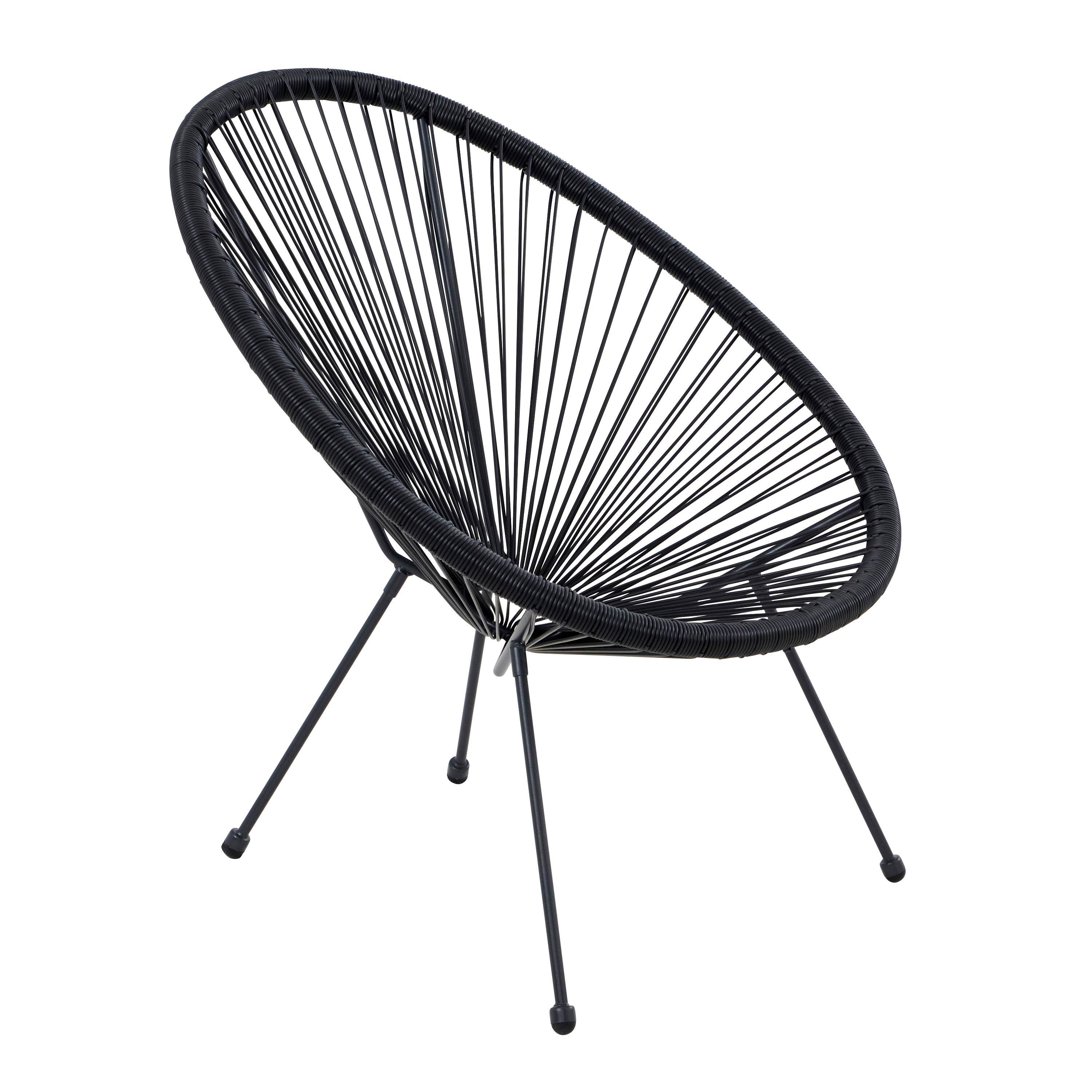 Sillón de jardín sin cojín de acero acapulco gris
