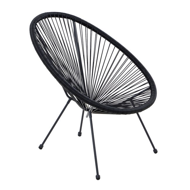 Fauteuil Acapulco en Plastique Noir