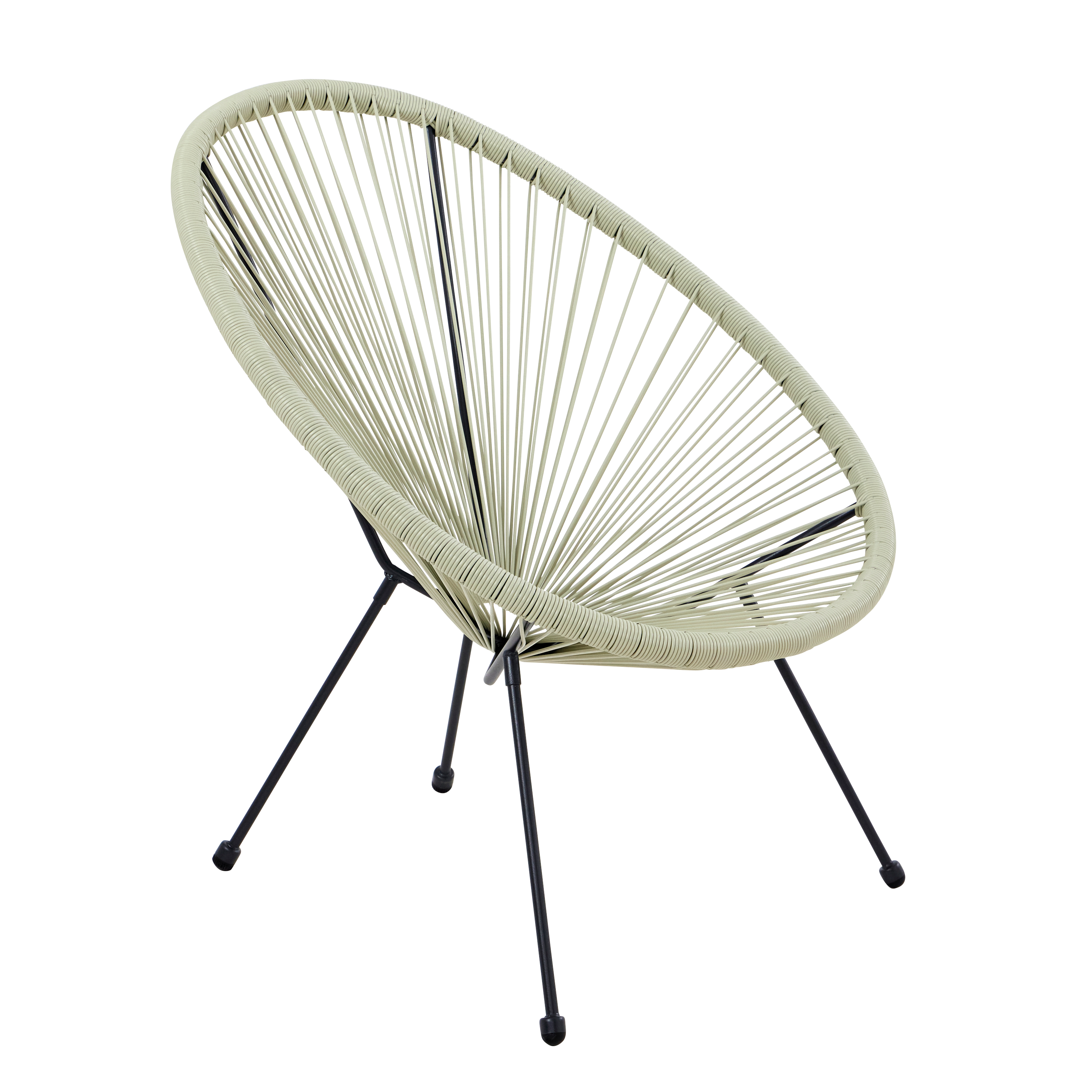 Fauteuil De Jardin Acapulco Mono Vert Kare Design – Chaise Design Extérieur/Intérieur, Structure Acier, Assise Polyéthylène