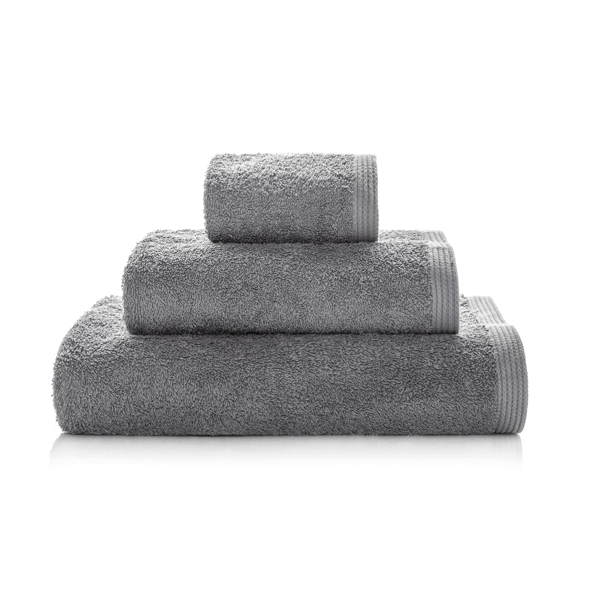 Toalla de algodón bfc 30x50 cm gris