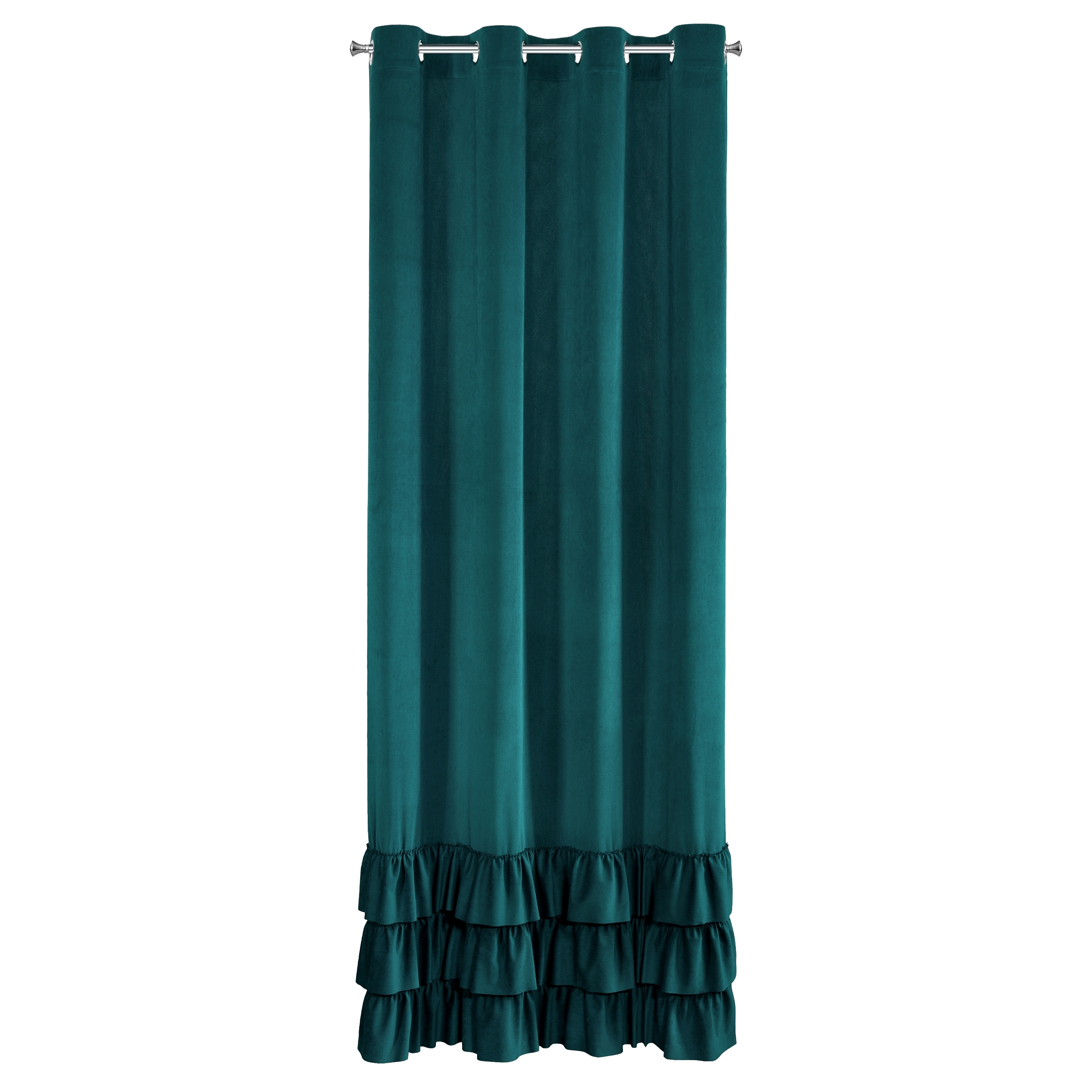 Zasłona Megi 140 x 250 cm turkusowa na przelotkach