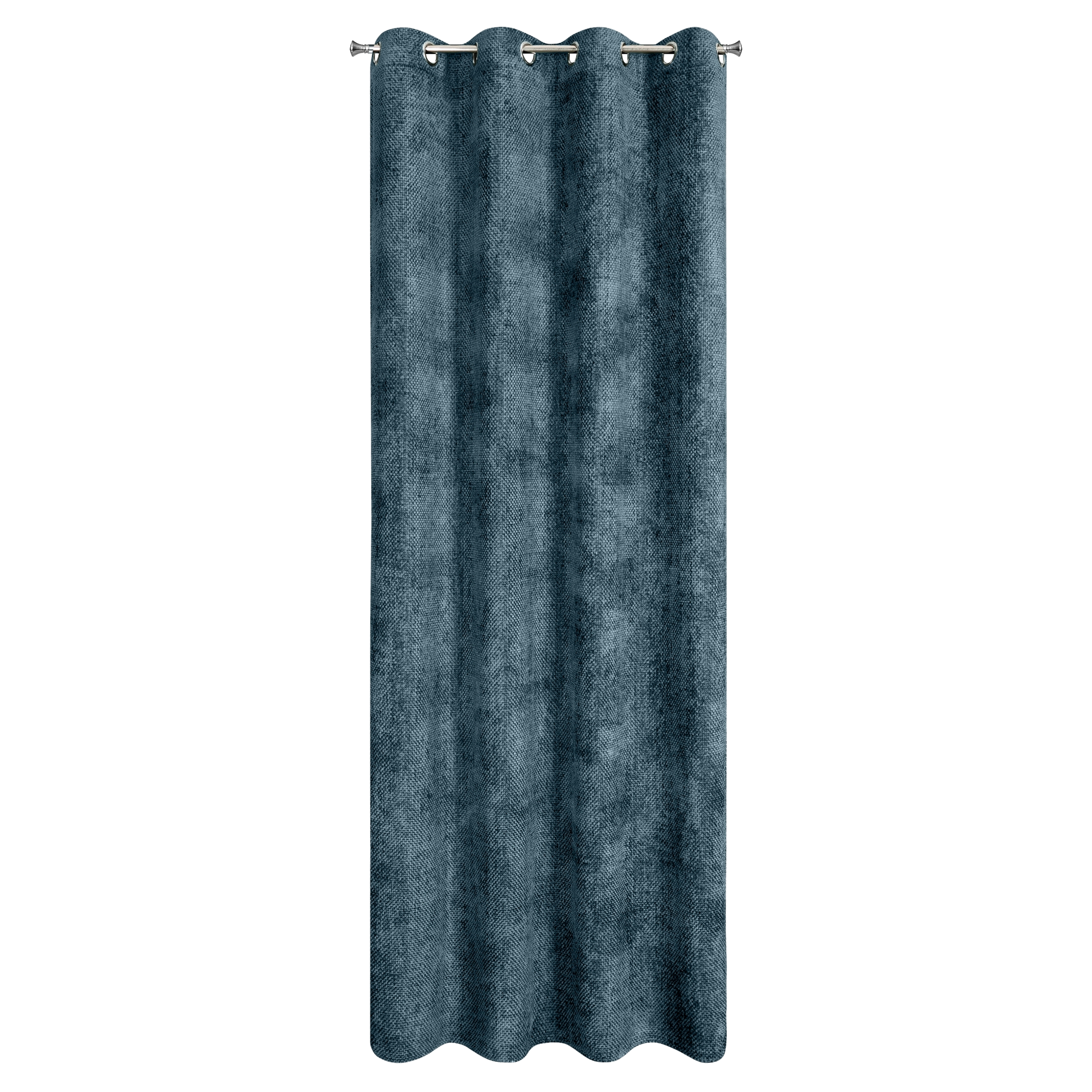 Zasłona szenilowa Aleta 135 x 250 cm granatowa na przelotkach