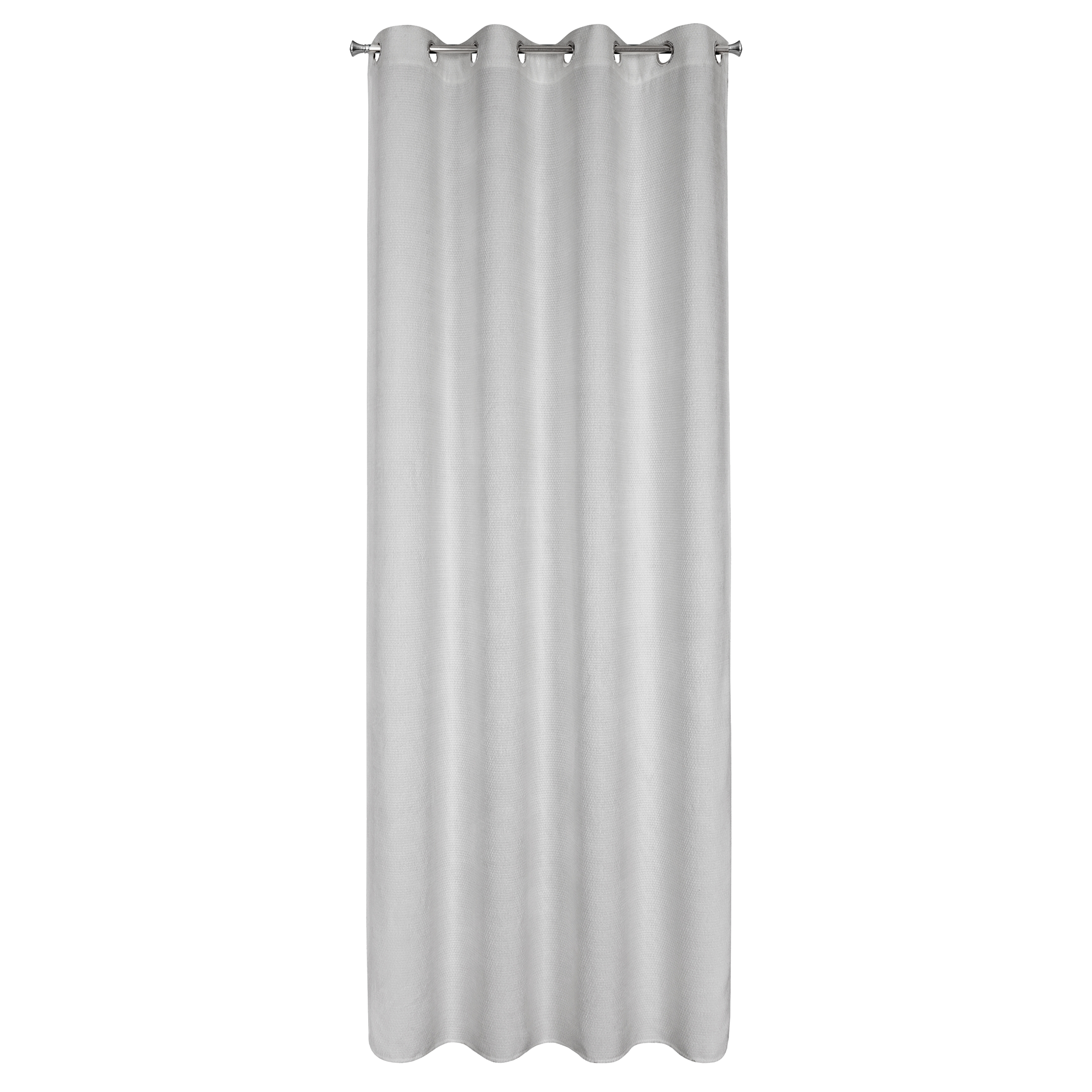 Zasłona szenilowa Aleta 135 x 250 cm szaro-srebrnaa na przelotkach