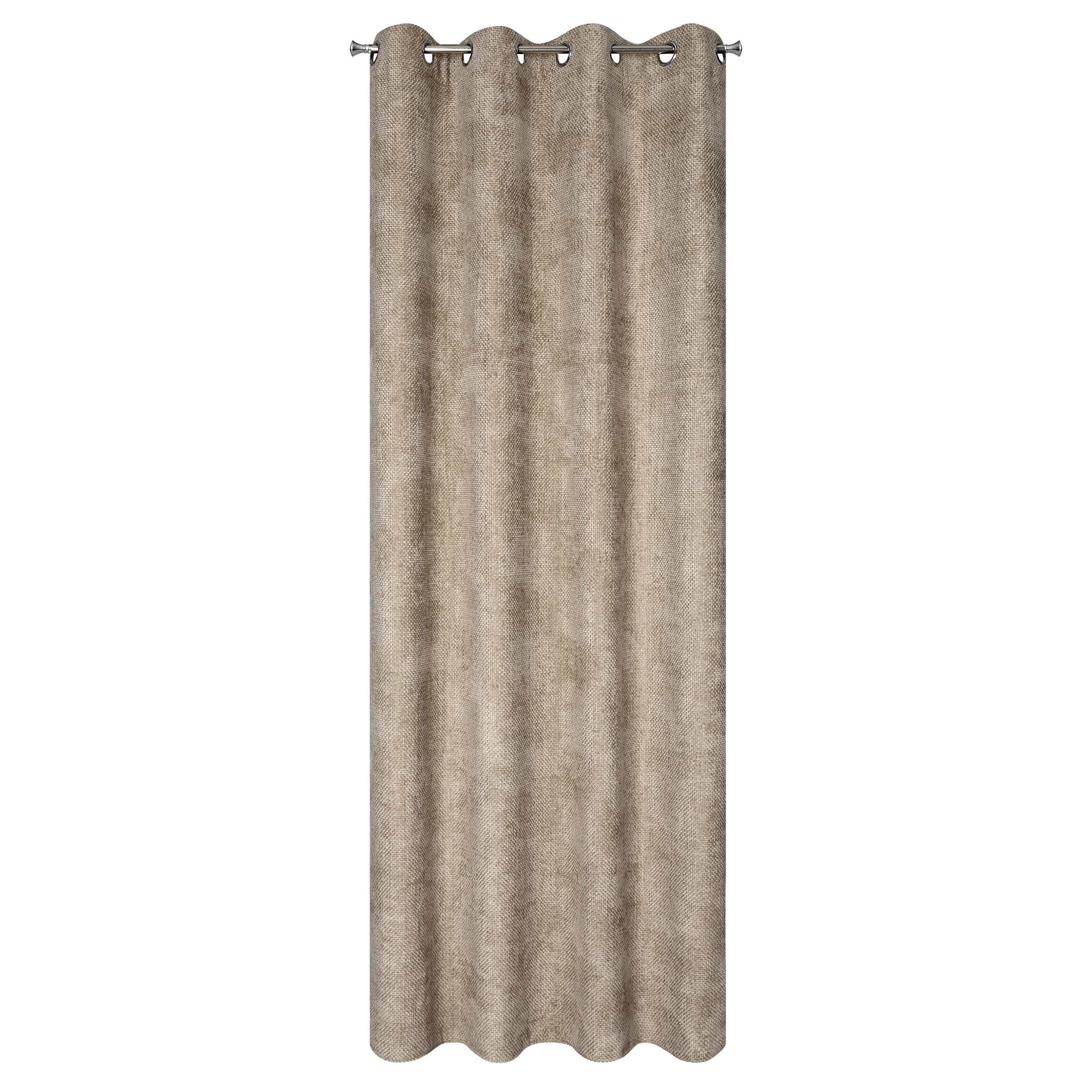 Zasłona szenilowa Aleta 135 x 250 cm beżowa na przelotkach