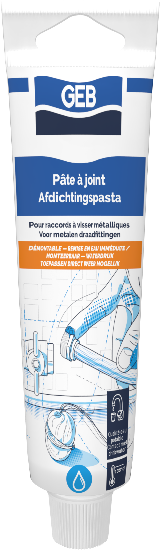 Pâte à joint eau potable 50 ml - GEB - 2