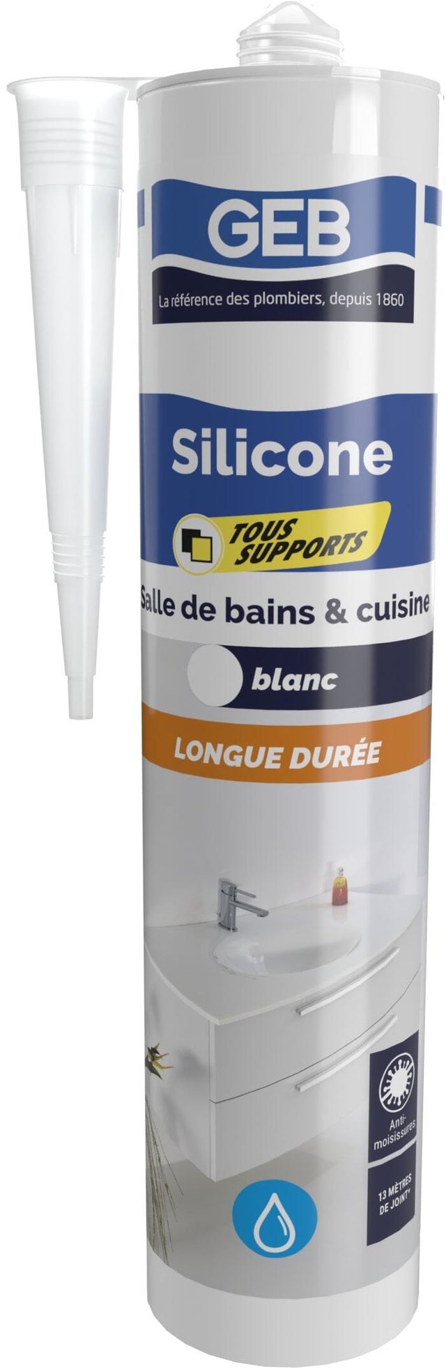 Silicone GEB, blanc, 280 ml