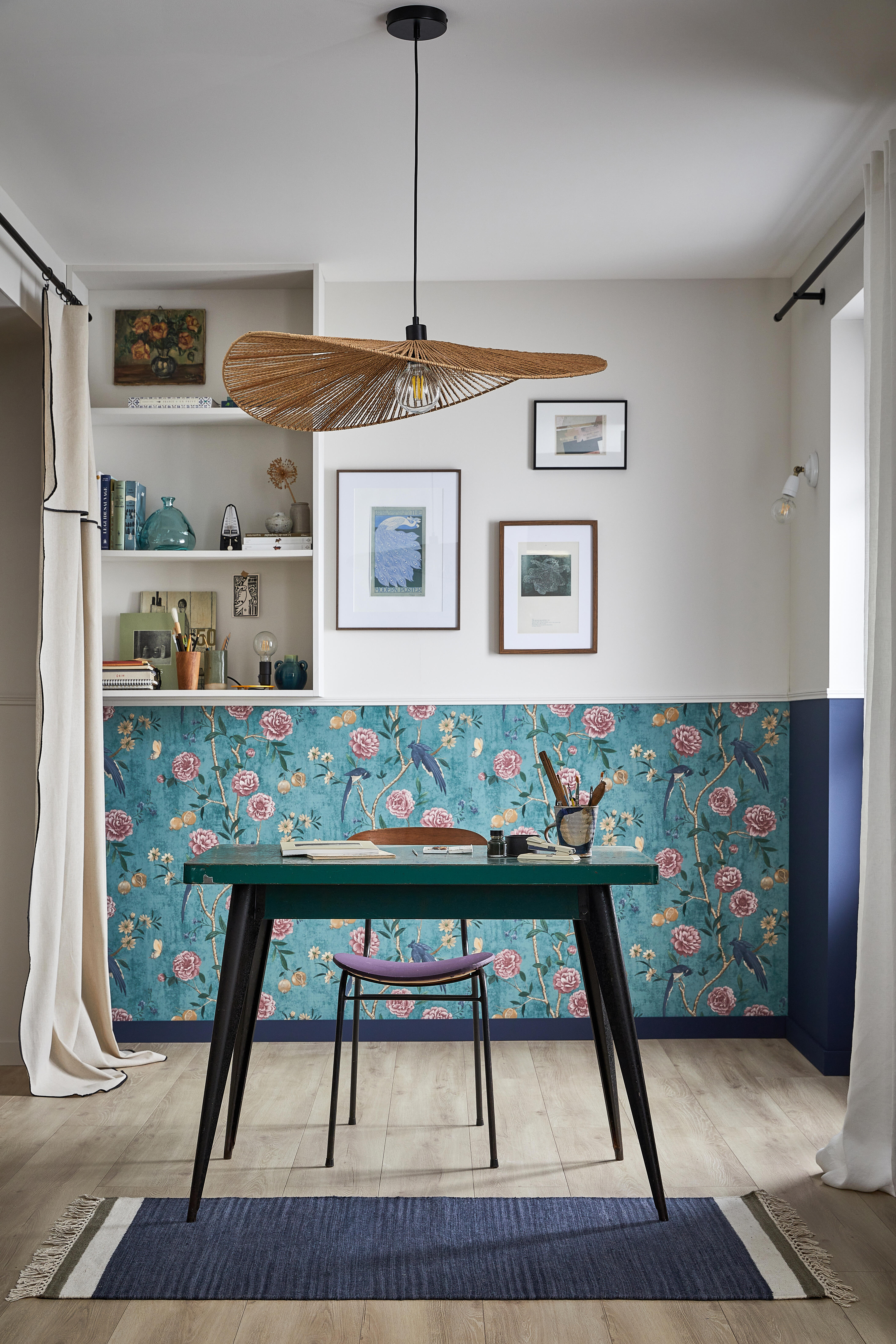 Papier peint intissé Animaux Chinoiserie vert - 9