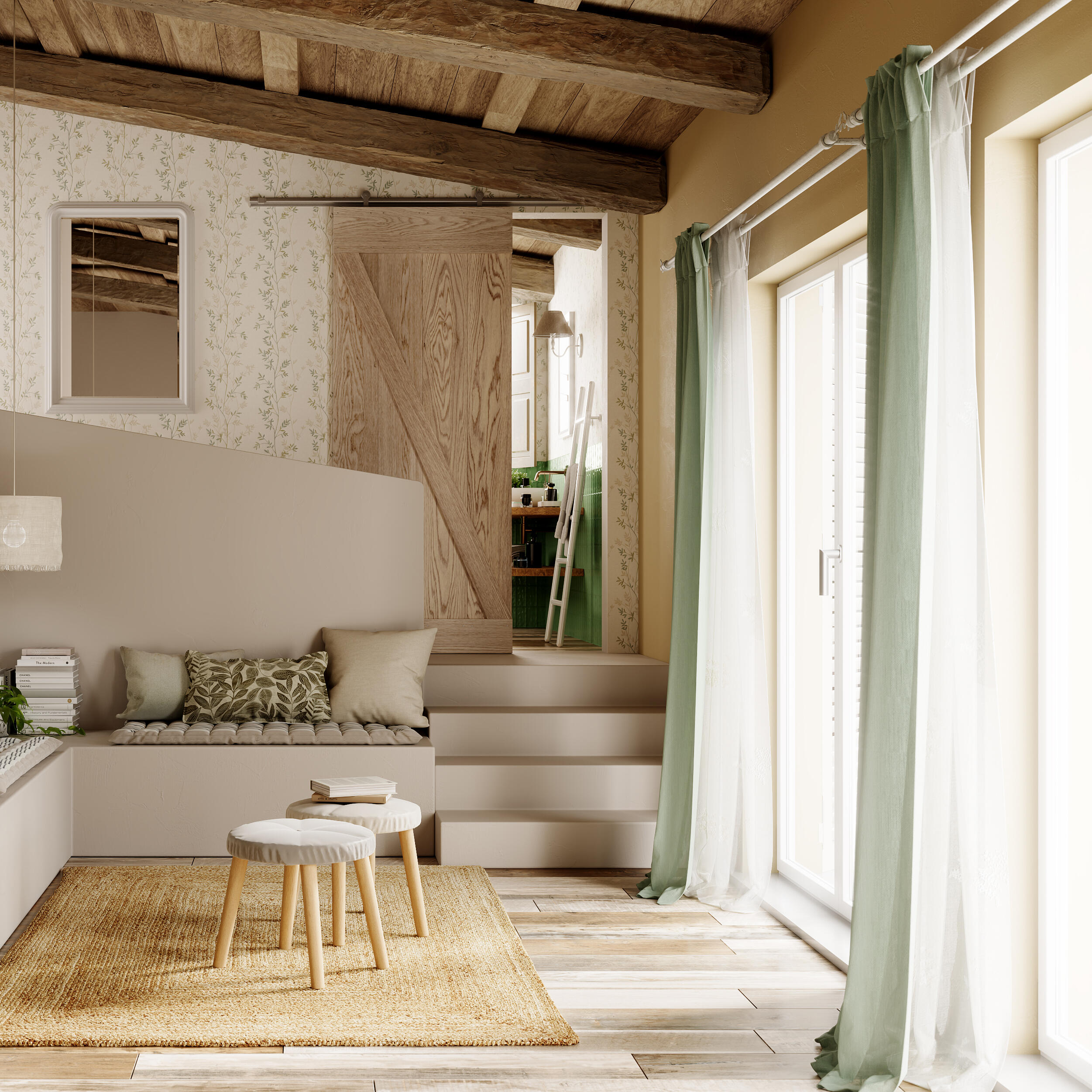 Carta da parati E Foglie verde, 53 cm x 10 m - 3