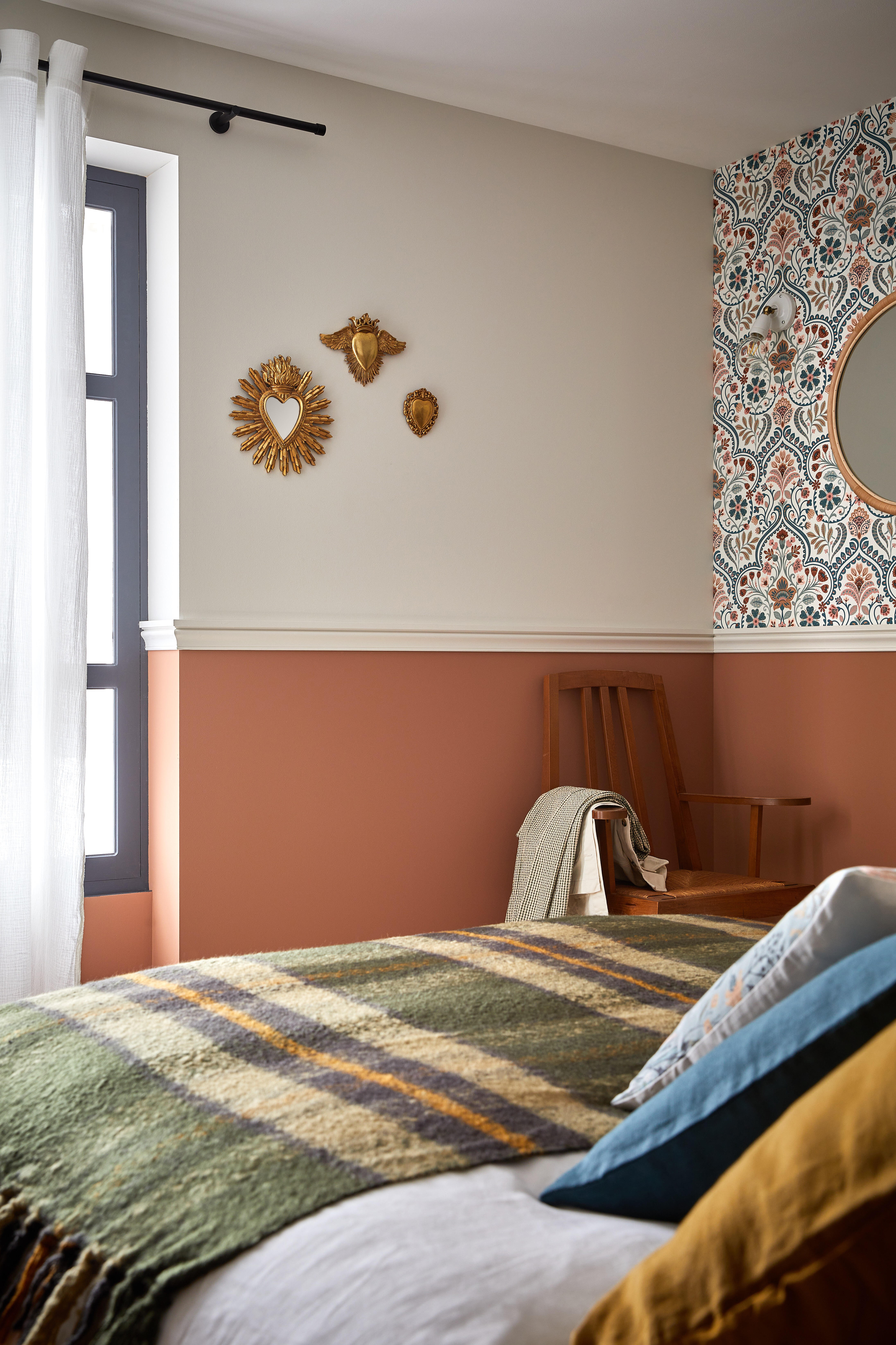 Papier peint intissé William bohême vert céladon - 3