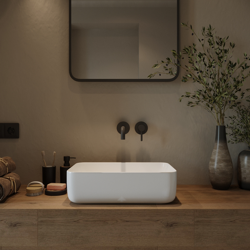 Umywalka ceramiczna nablatowa Westa 45 Invena - 4