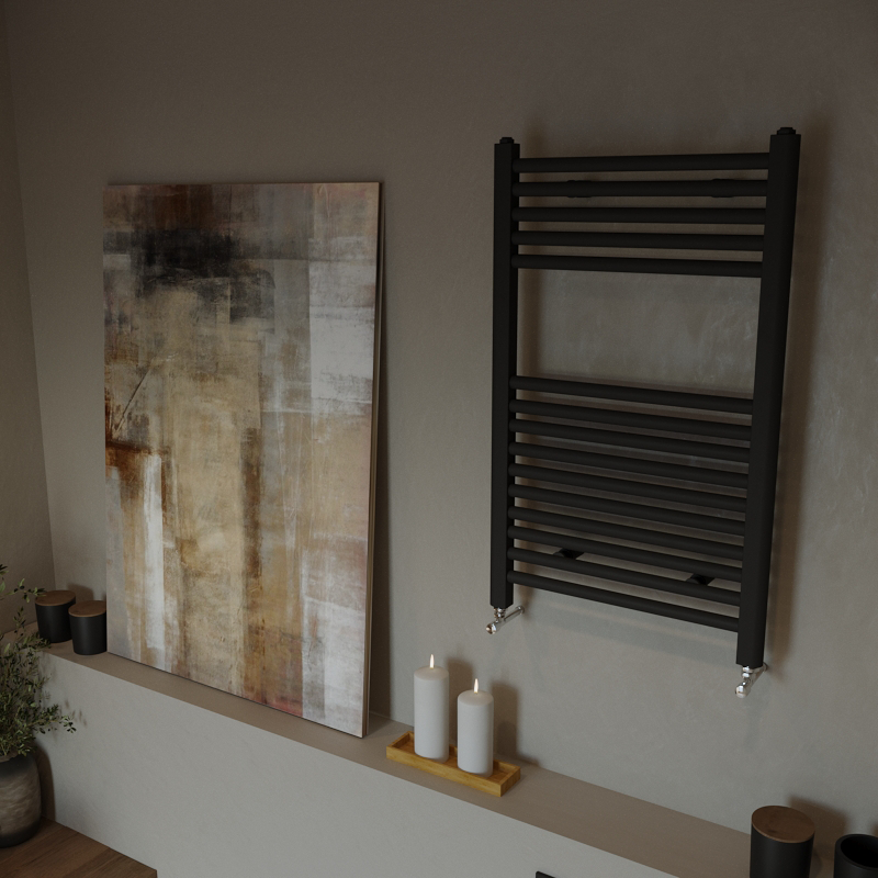 Grzejnik KENT 80x45 cm Czarny Mat 385W Roz 40cm 10 Bar DURATERM - 2