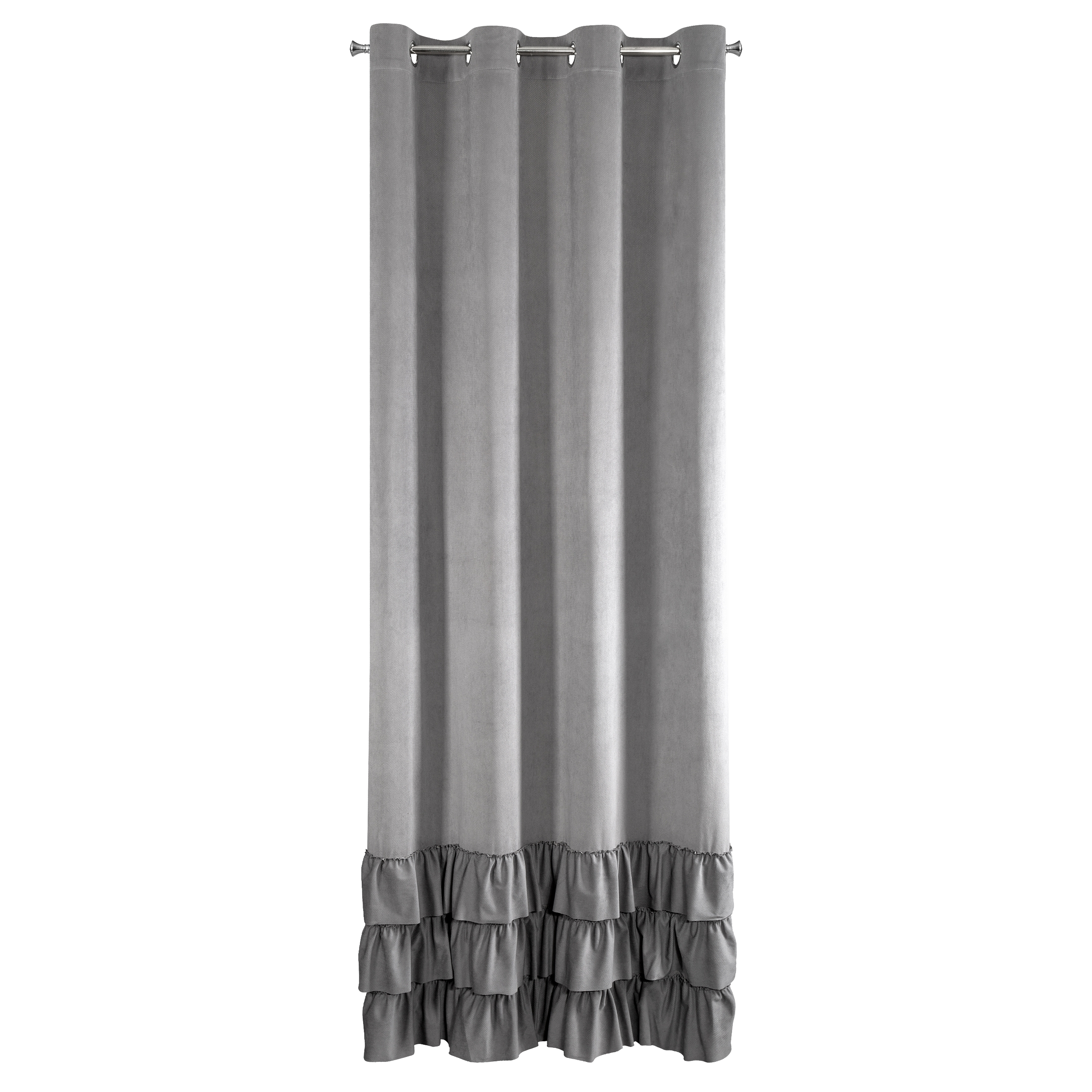 Zasłona Megi 140 x 250 cm stalowa na przelotkach