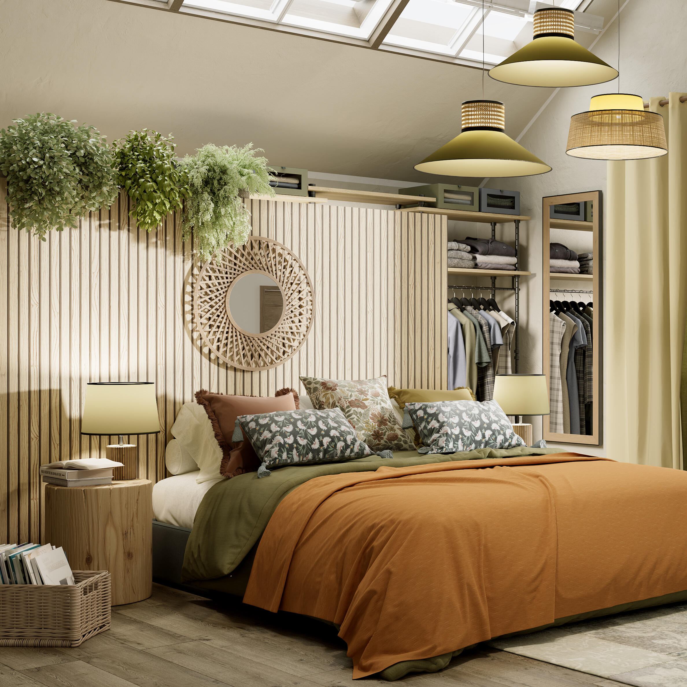 Cuscino INSPIRE Lucile havana rosso 45 x 45 cm - 4