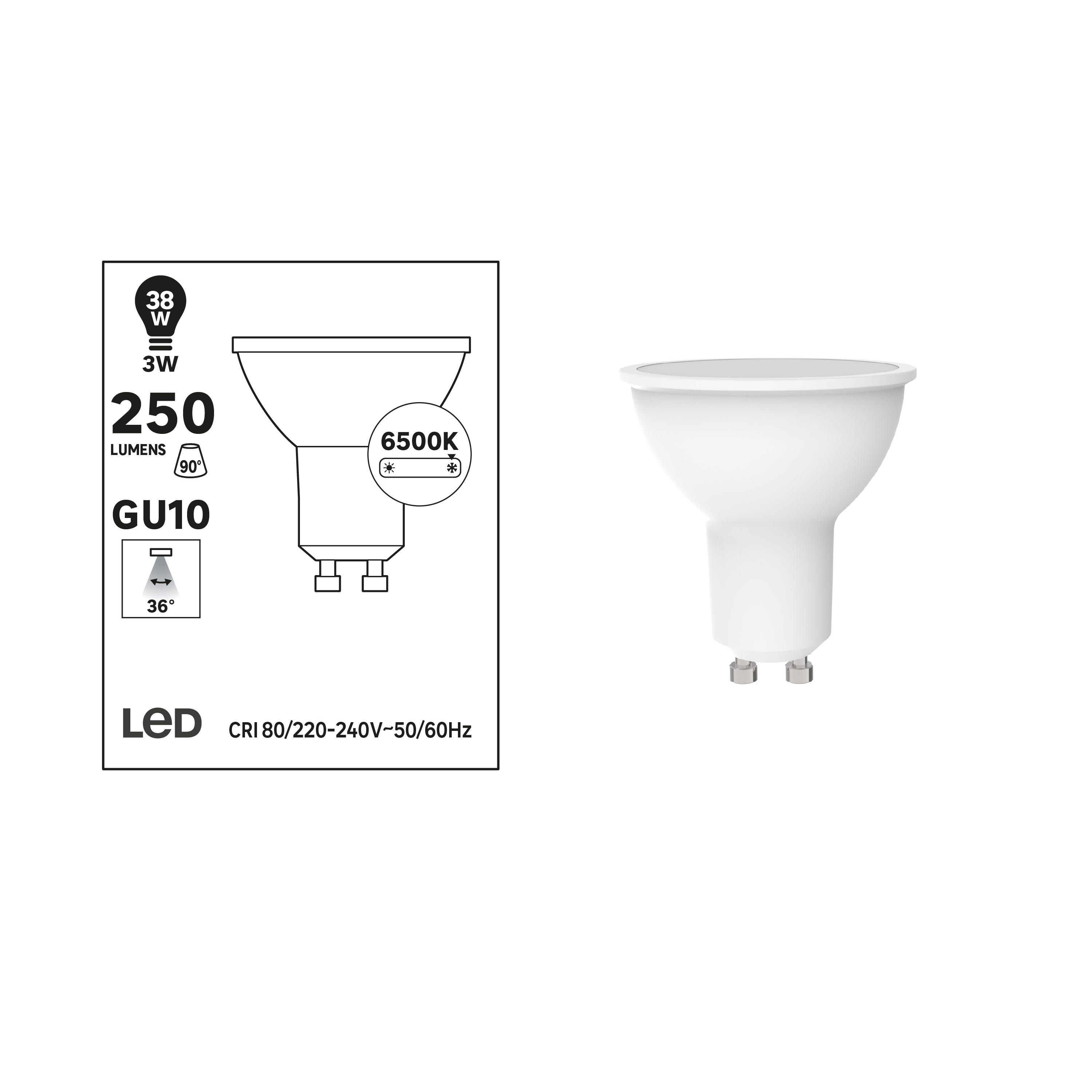 Caldarax Lot De 2 Ampoules GU10 50W Dimmables - 500 Lumens Blanc Chaud 2800K - Spot MR16 Pour Meuble, Armoire, Lampe Chauffe-Plat & Décoration