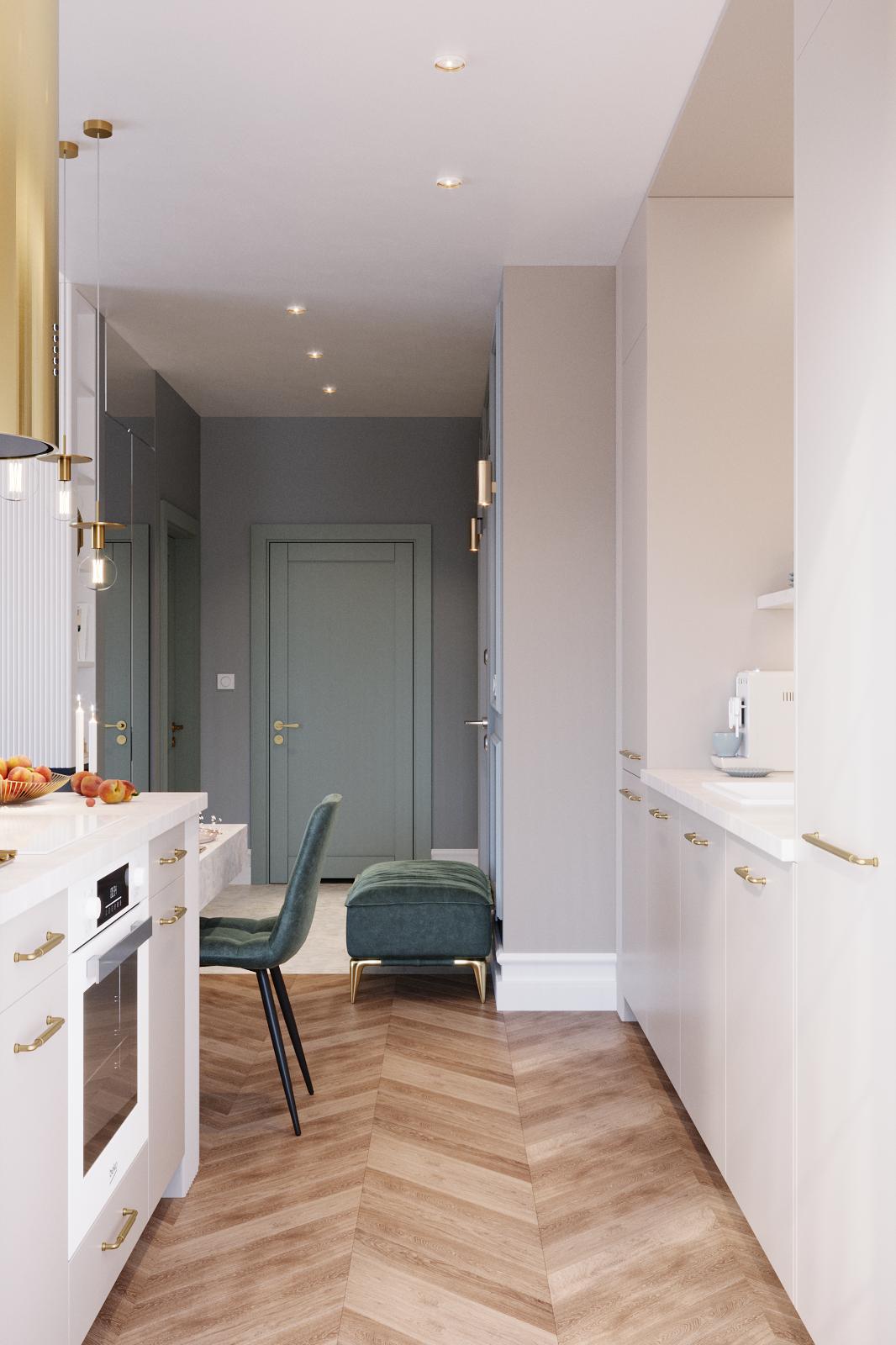 Drzwi wewnętrzne pełne Fiord E0 80 prawe Verte - 2