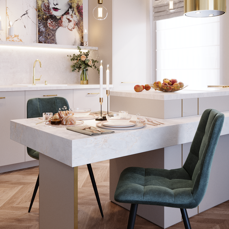 Krzesło kuchenne Lagos velvet zielone Home Invest - 8