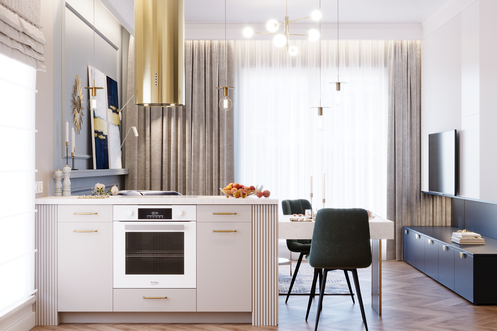 Lampa wisząca Dorado złota 6 x G9 Light Prestige - 2