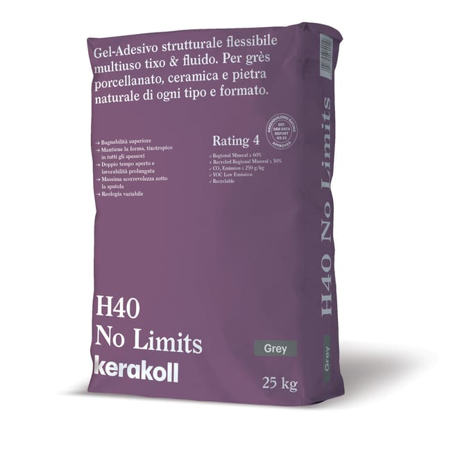 Leroymerlin Colla in polvere H40 No Limits KERAKOLL 25 kg grigio C2TE