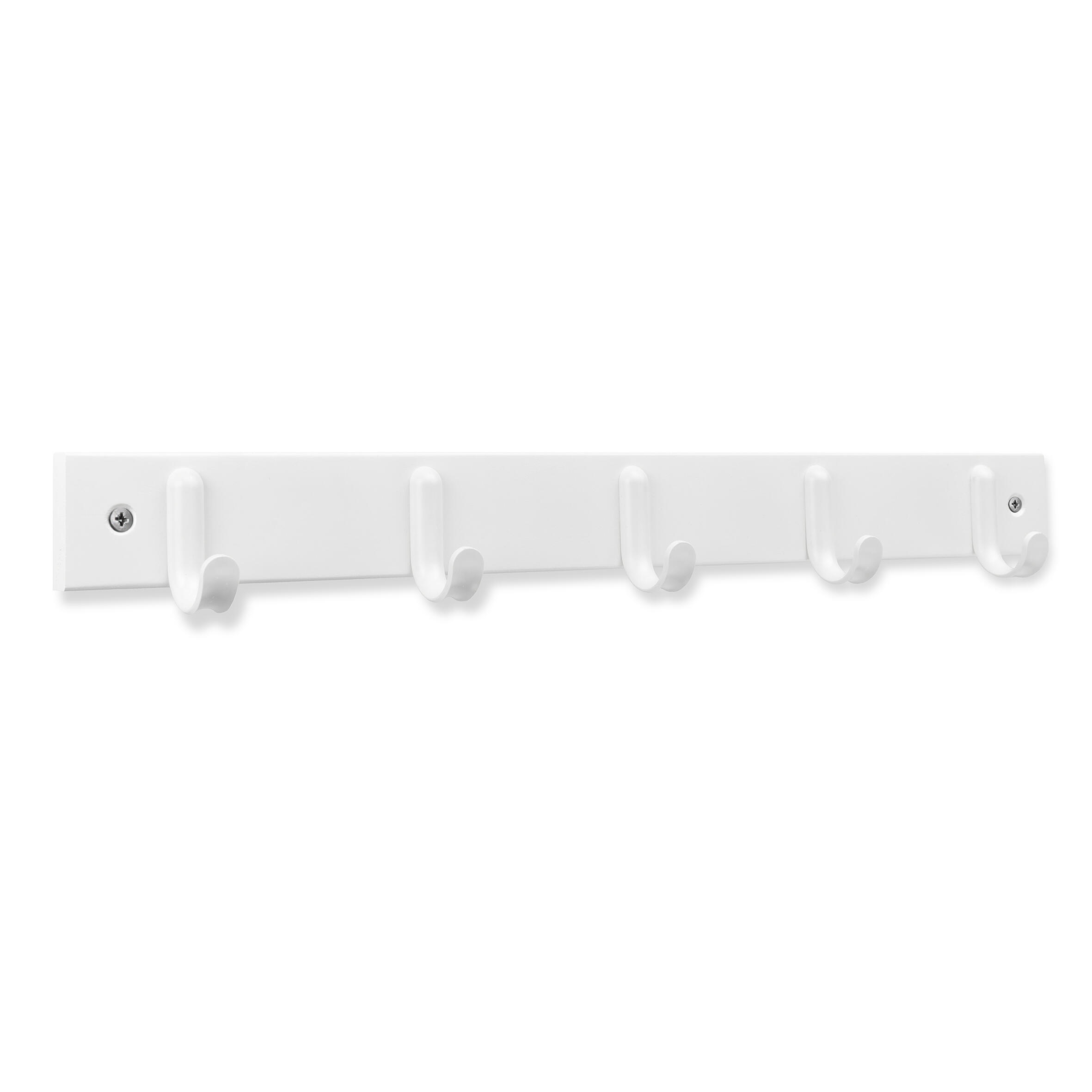 Perchero de pared 3707 abs blanco con 5 ganchos
