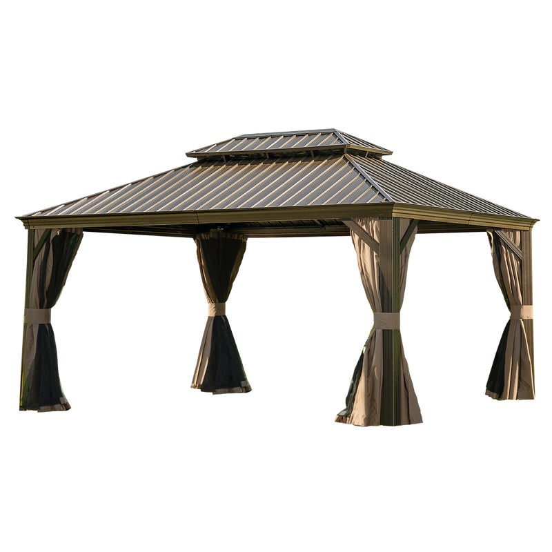 Pawilon ogrodowy Sanya 365x485x307 cm antracytowy Eurohit