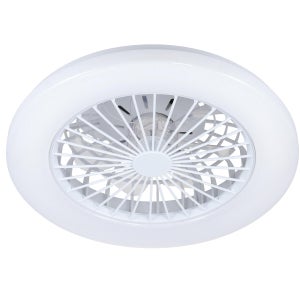 Plafoniera led con ventilatore 20w a 5 pale e 6 velocità aria calda e fredda con telecomando | Leroy Merlin