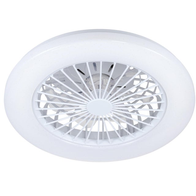 Ventilatore da soffitto FANNY pale trasparenti, struttura bianco ø 48.5 cm