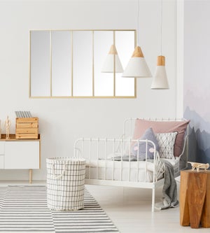 Miroir rectangulaire mdf chêne clair Verrière, l.140 x H.90 cm