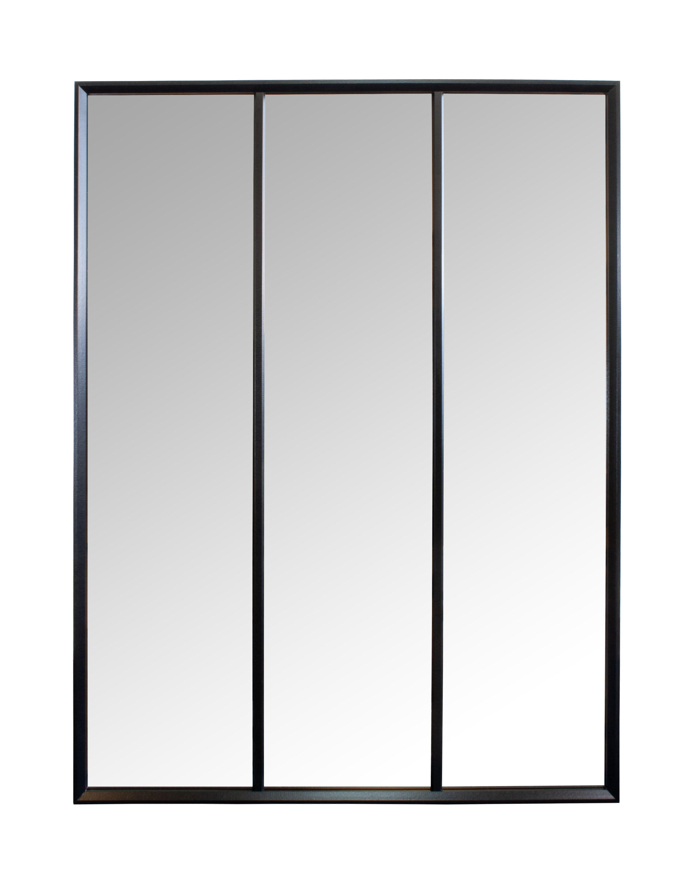 Miroir rectangulaire, mdf noir Verrière, l.85 x H.113 cm - 2