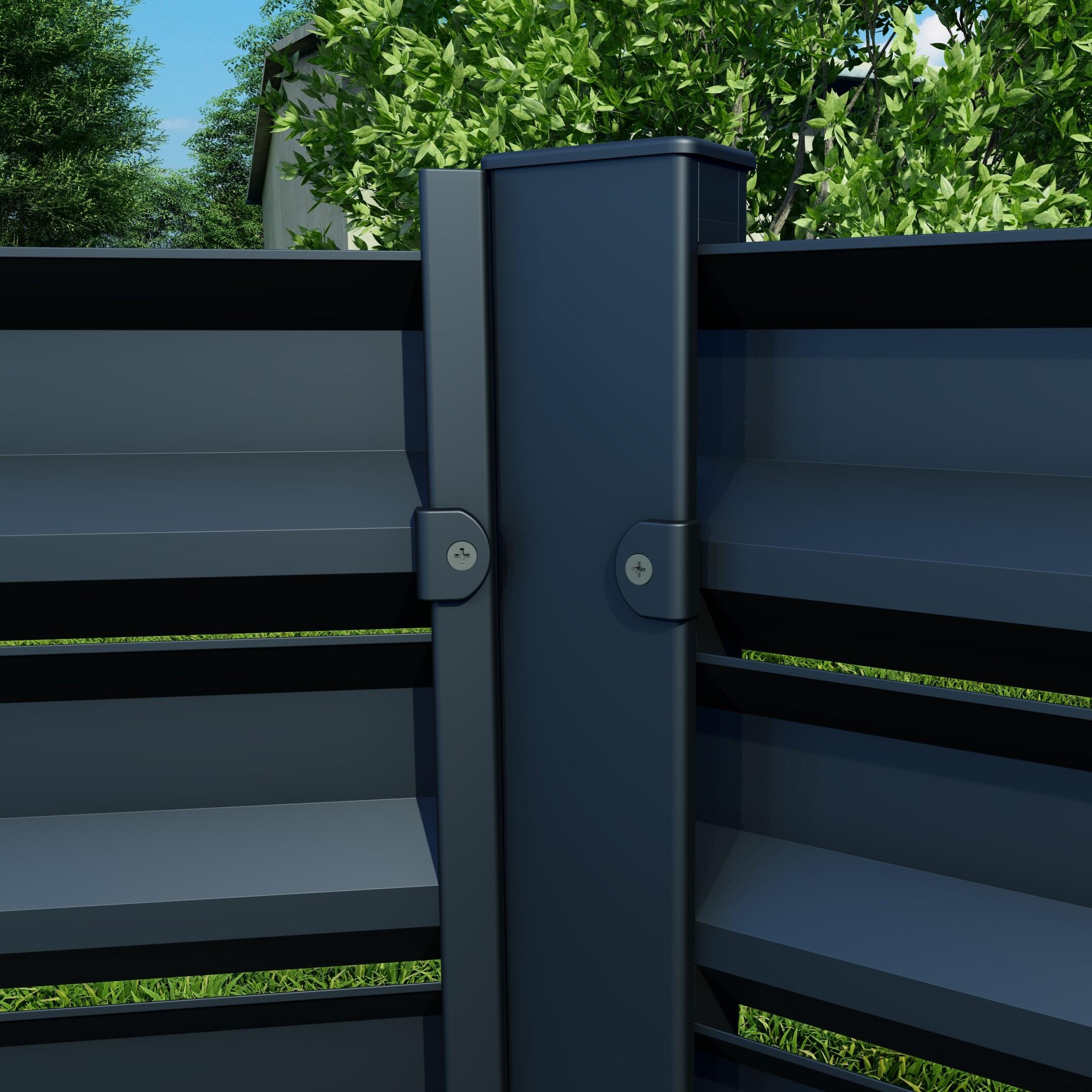 Lot de 2 pièces aluminium antivol Klos up! gris zinc - 2
