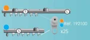 Pack25 Rodízio calha manual - 2