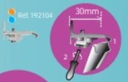 Pack2 suporte parede 30 mm calha manual - 2