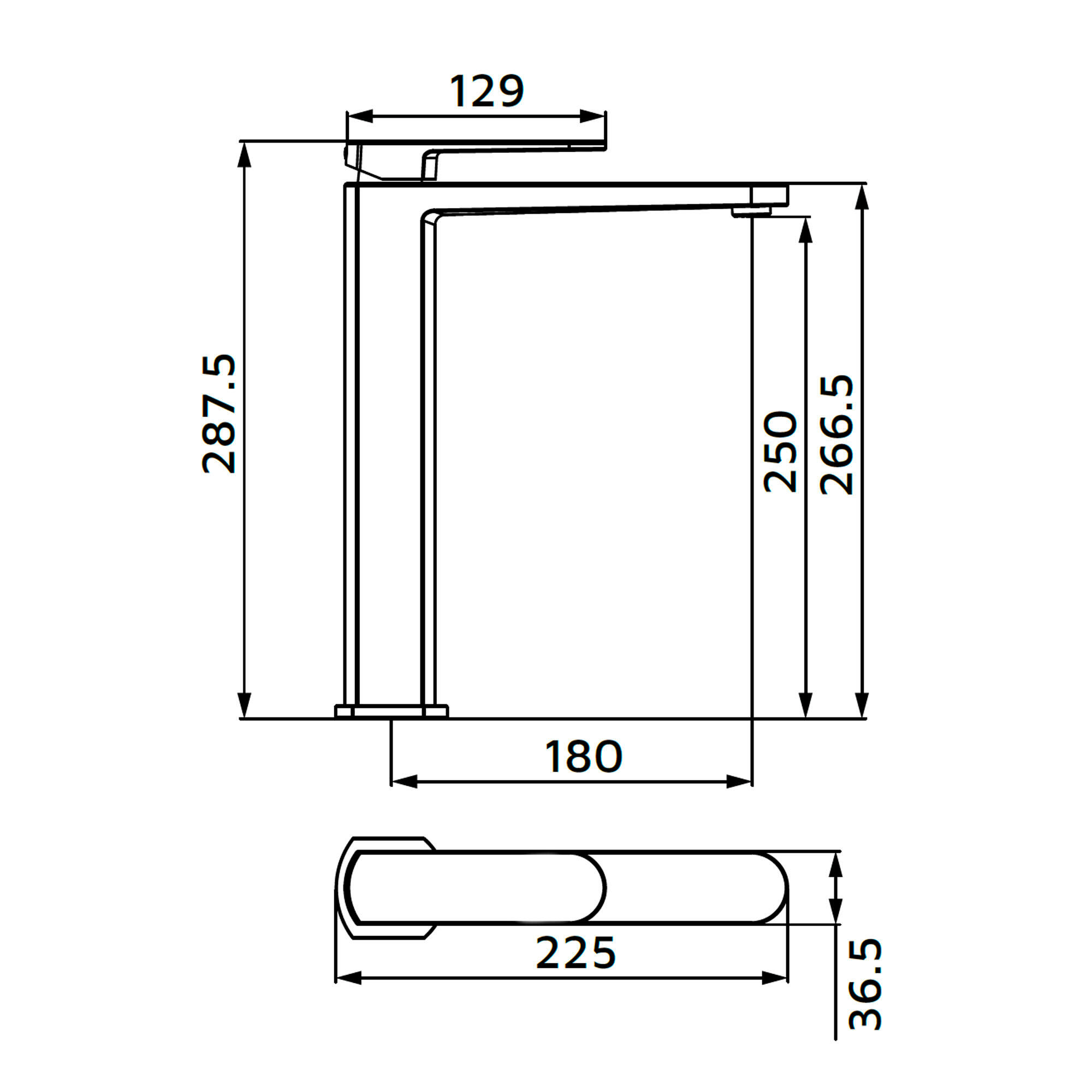 Rubinetto per lavabo getto laminare cristallino Zefir cromato lucido AQUASANIT - 4