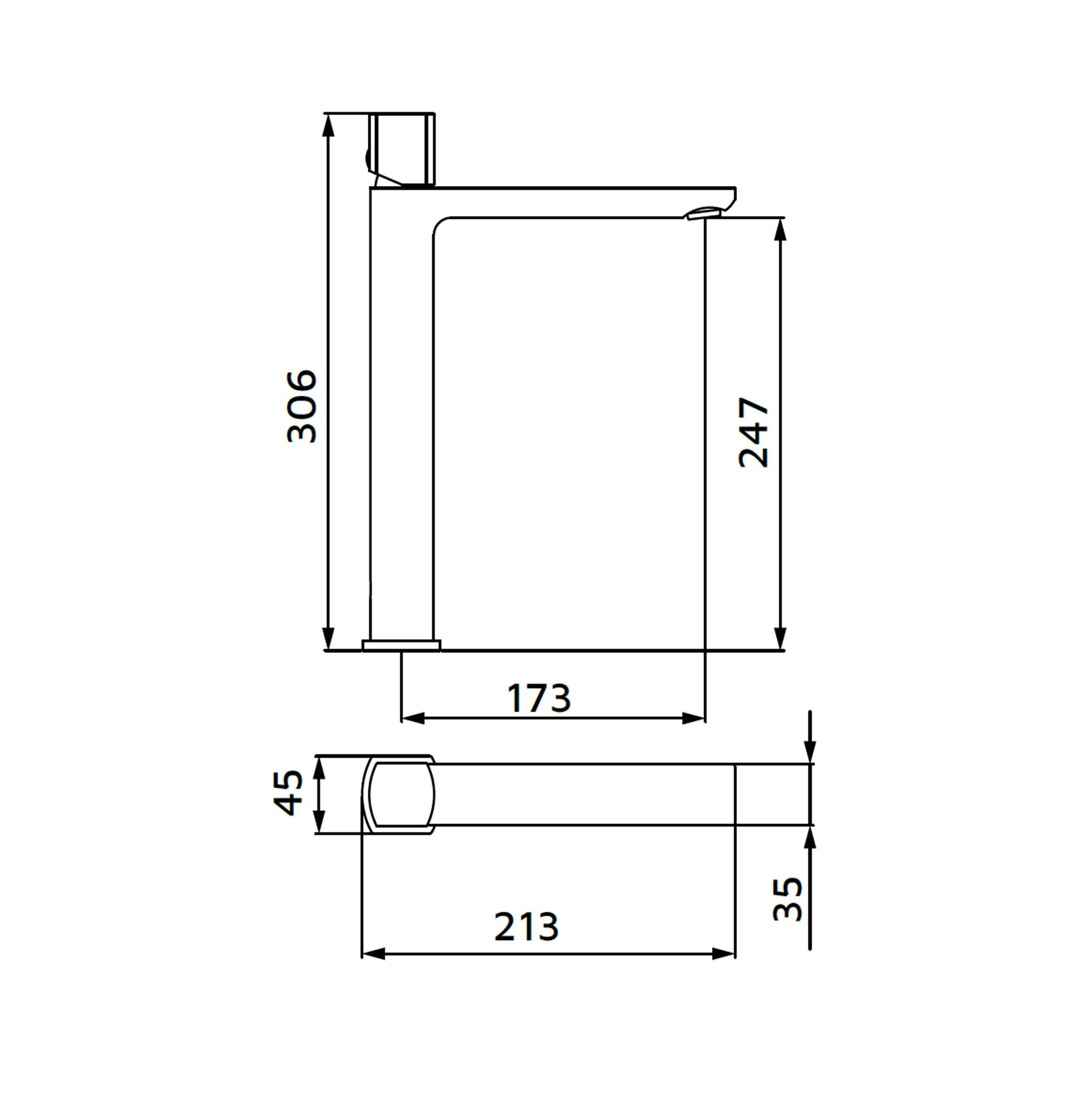 Rubinetto per lavabo getto laminare cristallino Coral nero verniciato a polvere opaco AQUASANIT - 4