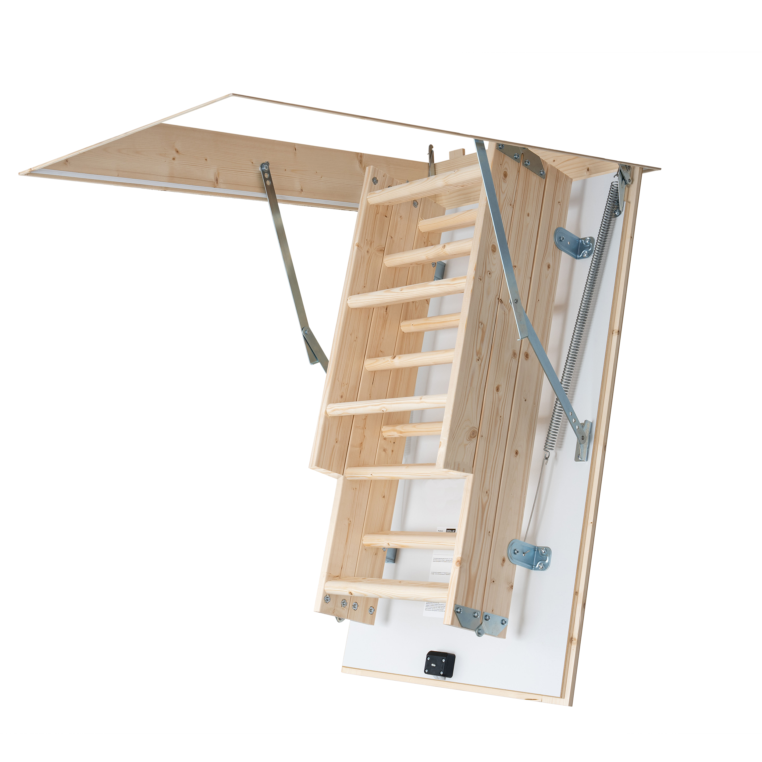 Escalera escamoteable pino plegable alto máximo 282cm euroiso 26 de 120x60cm
