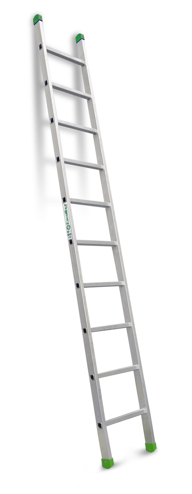 Escalera sencilla aluminio faraone 10 peldaños 3m altura máxima trabajo