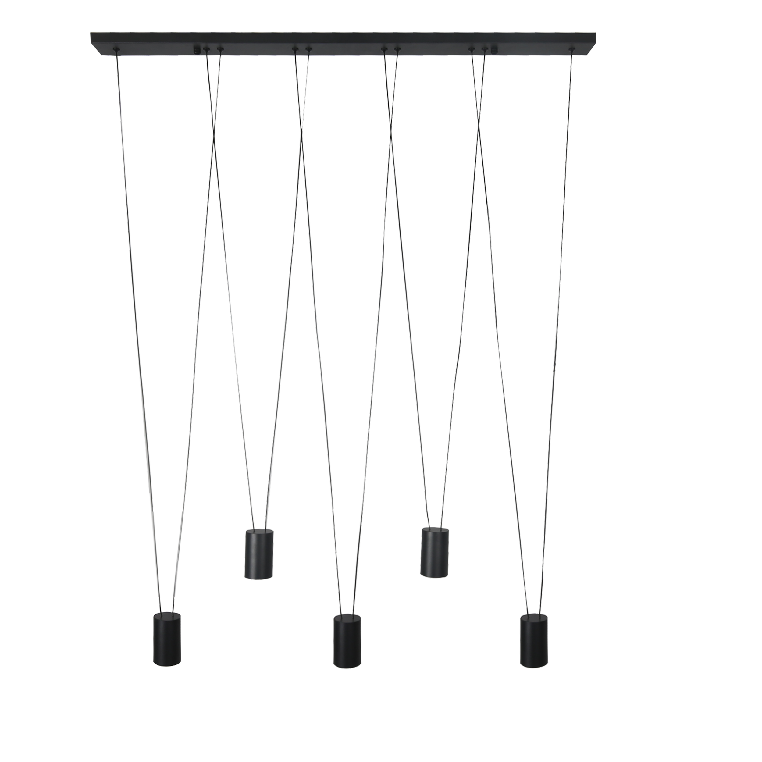 Lampa wisząca Toledo czarna 5 x GU10 Light Prestige